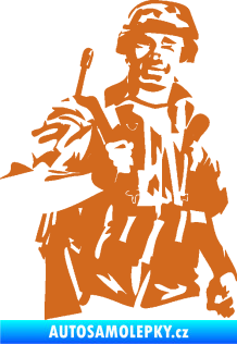 Samolepka Voják 014 pravá oříšková