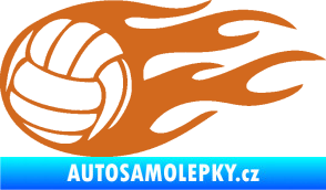 Samolepka Volejbalový míč 002 levá oříšková