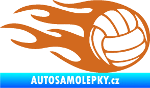 Samolepka Volejbalový míč 002 pravá oříšková