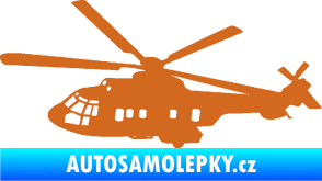 Samolepka Vrtulník 003 levá helikoptéra oříšková