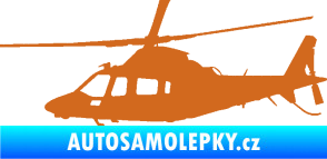 Samolepka Vrtulník 004 levá helikoptéra oříšková