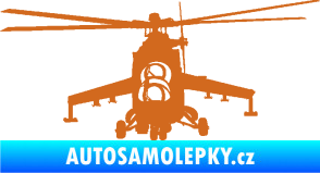 Samolepka Vrtulník 009 levá helikoptéra oříšková