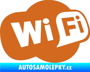 Samolepka Wifi 002 oříšková