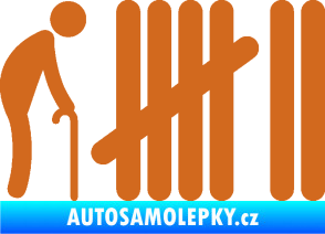 Samolepka Zářezy 005  oříšková