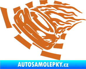 Samolepka Závodní auto 004 levá oříšková