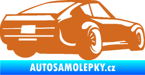 Samolepka Závodní auto 009 pravá oříšková