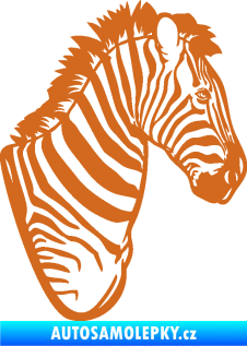 Samolepka Zebra 001 pravá hlava oříšková