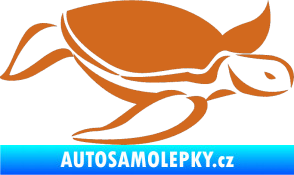 Samolepka Želva 002 pravá oříšková