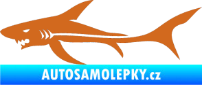 Samolepka Žralok 006 levá oříšková