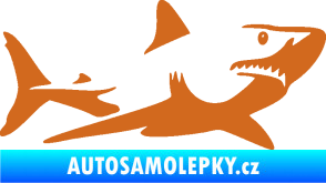 Samolepka Žralok 015 pravá oříšková