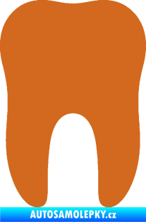 Samolepka Zub 001 stolička oříšková