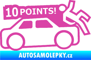 Samolepka 10 points  růžová