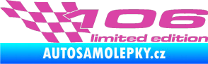 Samolepka 106 limited edition levá růžová