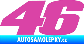 Samolepka 46 Valentino Rossi jednobarevná růžová
