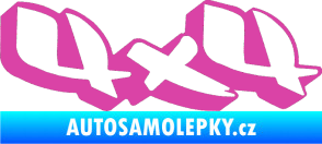 Samolepka 4x4 varianta 001 růžová