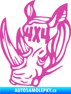 Samolepka 4x4 varianta 024 nosorožec růžová