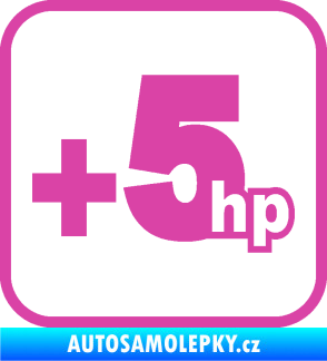 Samolepka +5hp 002 růžová