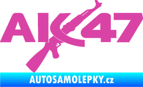 Samolepka AK 47 růžová
