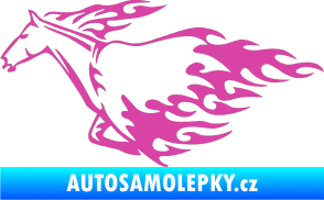 Samolepka Animal flames 003 levá kůň růžová