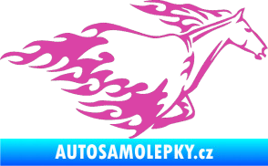 Samolepka Animal flames 003 pravá kůň růžová