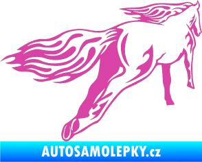 Samolepka Animal flames 009 pravá kůň růžová