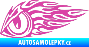 Samolepka Animal flames 016 levá zvířecí oko růžová