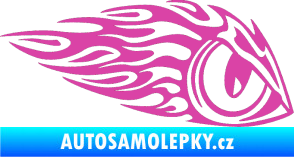 Samolepka Animal flames 016 pravá zvířecí oko růžová
