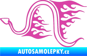 Samolepka Animal flames 040 levá had růžová
