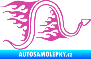 Samolepka Animal flames 040 pravá had růžová