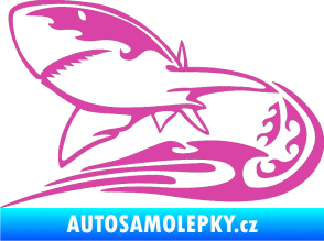 Samolepka Animal flames 041 levá žralok růžová