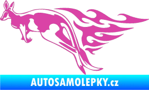 Samolepka Animal flames 044 levá klokan růžová