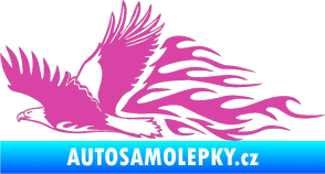 Samolepka Animal flames 053 levá orel růžová
