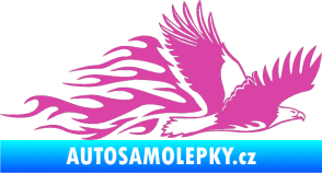 Samolepka Animal flames 053 pravá orel růžová