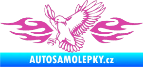 Samolepka Animal flames 054 levá orel růžová