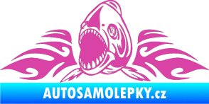 Samolepka Animal flames 063 levá  piraňa růžová