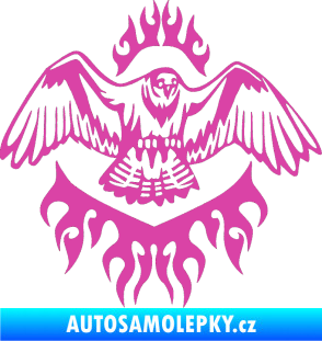 Samolepka Animal flames 068 pravá orel růžová