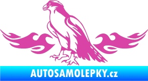 Samolepka Animal flames 069 levá orel růžová