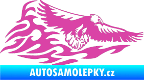 Samolepka Animal flames 075 pravá orel růžová