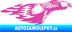 Samolepka Animal flames 076 pravá orel růžová