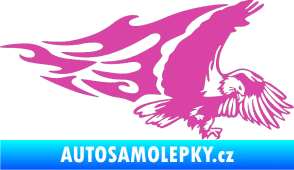 Samolepka Animal flames 081 pravá orel růžová