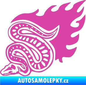 Samolepka Animal flames 086 levá had růžová