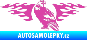 Samolepka Animal flames 094 levá orel růžová