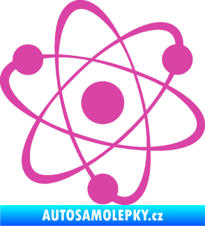 Samolepka Atom  růžová