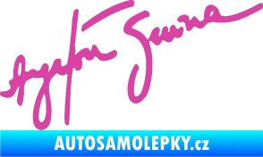 Samolepka Podpis Ayrton Senna růžová