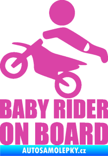 Samolepka Baby rider on board levá růžová