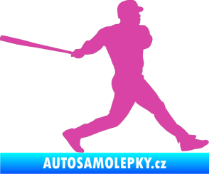 Samolepka Baseball 002 pravá růžová