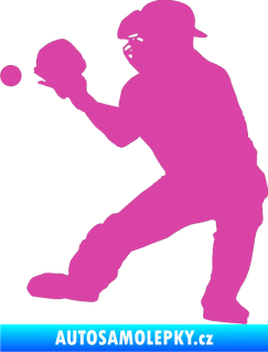 Samolepka Baseball 007 levá růžová