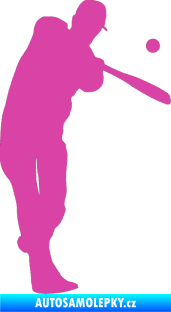 Samolepka Baseball 012 pravá růžová