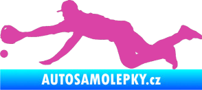 Samolepka Baseball 015 levá růžová