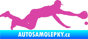 Samolepka Baseball 015 pravá růžová